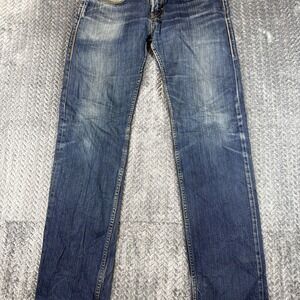 Levi's 504 Men's Jeans W30/L34 Regular Straight Fit Whiskers Faded